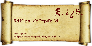 Répa Árpád névjegykártya
